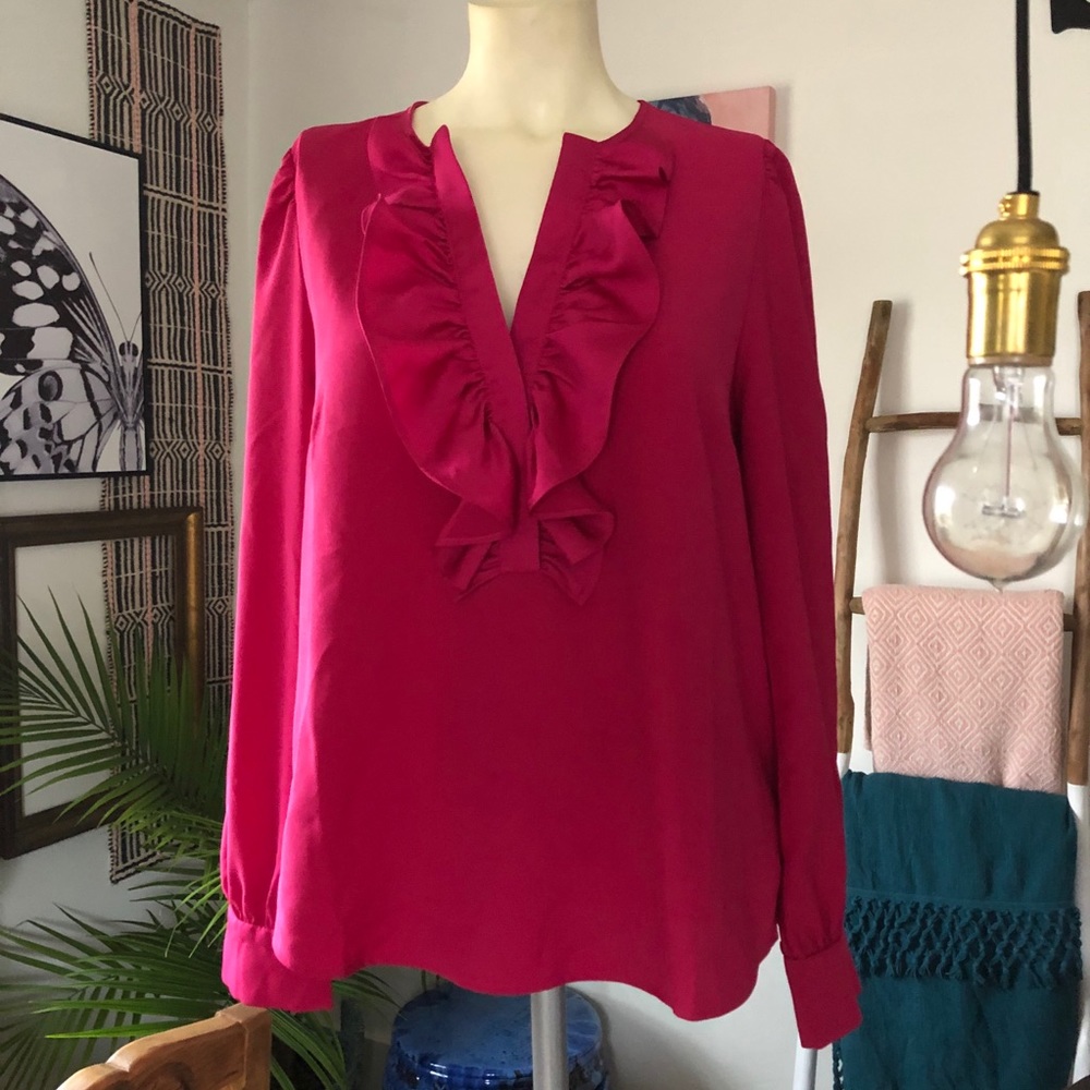 NWT J Crew Ruffle Front Blouse
